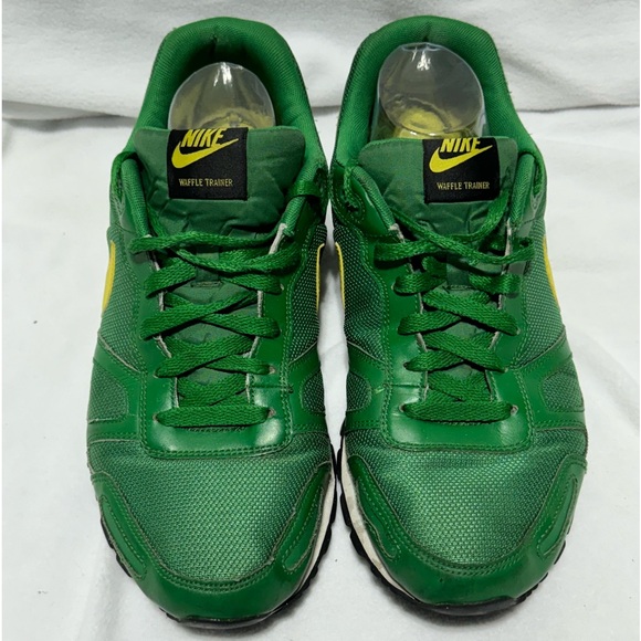 Mens Nike Waffle Trainer Green/Yellow/White Size 12 - Picture 2 of 9